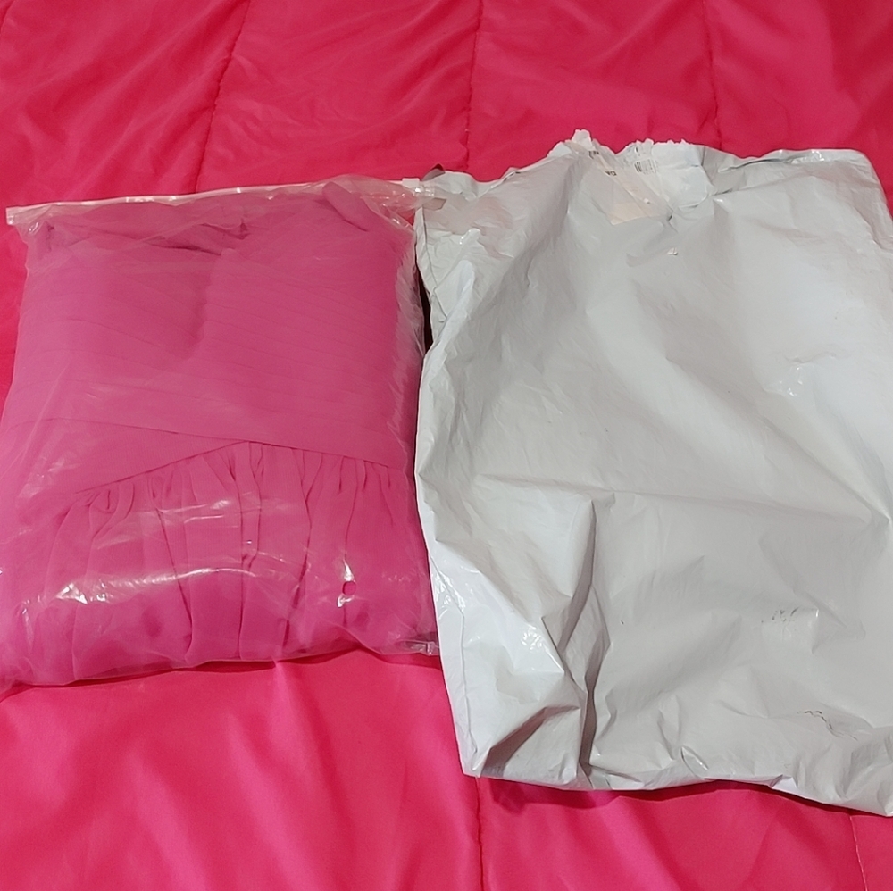 Hot pink never worn bridesmaid dress size 14